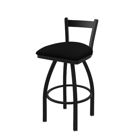 Holland Bar Stool Co 25" Low Back Swivel Counter Stool, Black Wrinkle, Black Vinyl Seat 82125BWBlkVinyl